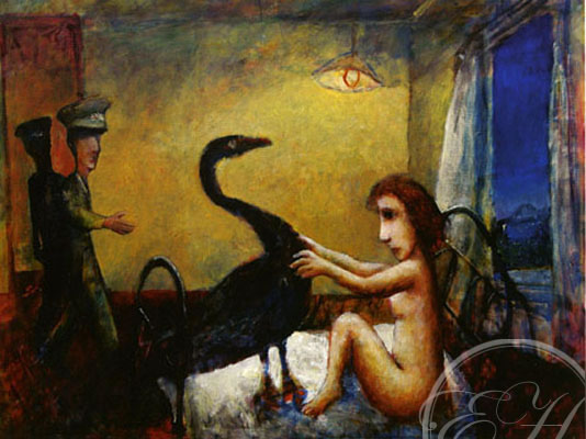 Black Swan of Trespass - Oil Painting